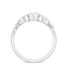 Rosec Jewels-Moissanite 5x10mm Marquise Cut Engagement Ring in Bezel Setting