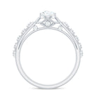 Art Deco Inspired Brilliant Cut Moissanite Solitaire Engagement Ring D-VS1 - Rosec Jewels