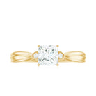 5MM Princess Cut Moissanite Solitaire Promise Ring for Her D-VS1 - Rosec Jewels