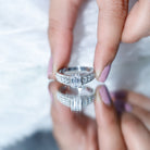 Certified Emerald Cut Moissanite Solitaire Engagement Ring for Women D-VS1 - Rosec Jewels