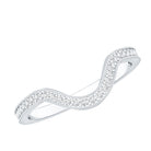 Certified Moissanite Curved Enhancer Band For Women D-VS1 - Rosec Jewels