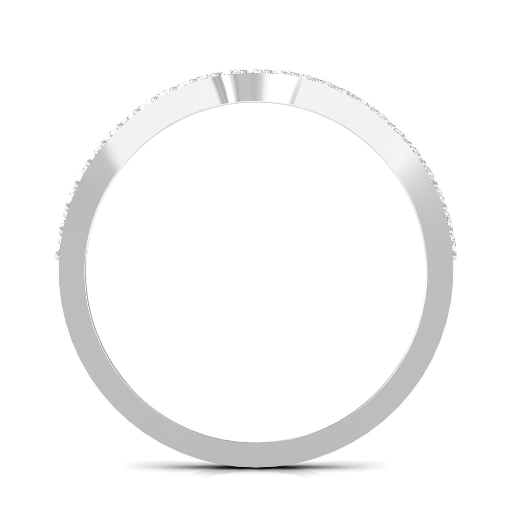 Natural Diamond Curved Enhancer Ring with Certificate Natural - ( HI-SI ) - Rosec Jewels