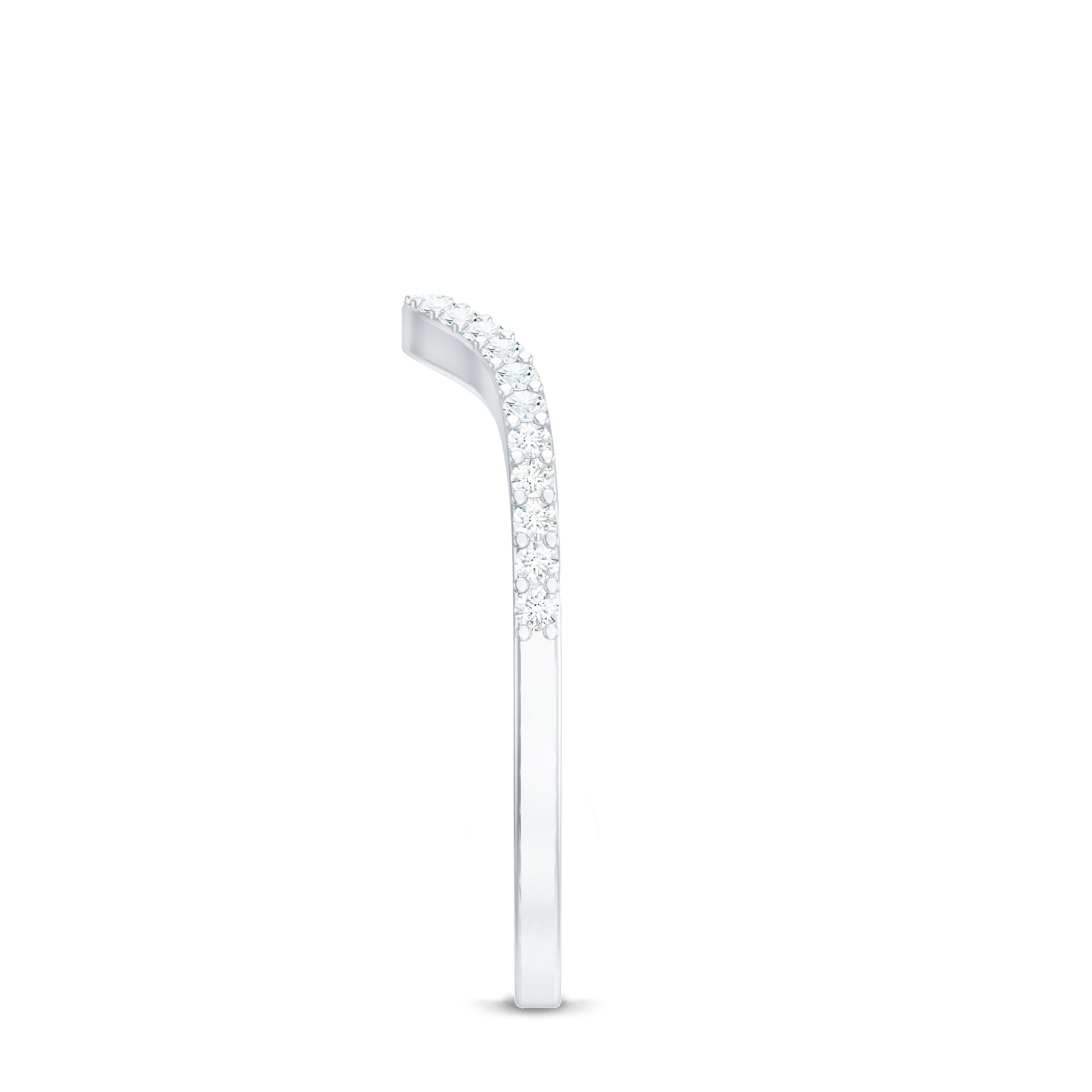 Natural Diamond Curved Enhancer Ring with Certificate Natural - ( HI-SI ) - Rosec Jewels