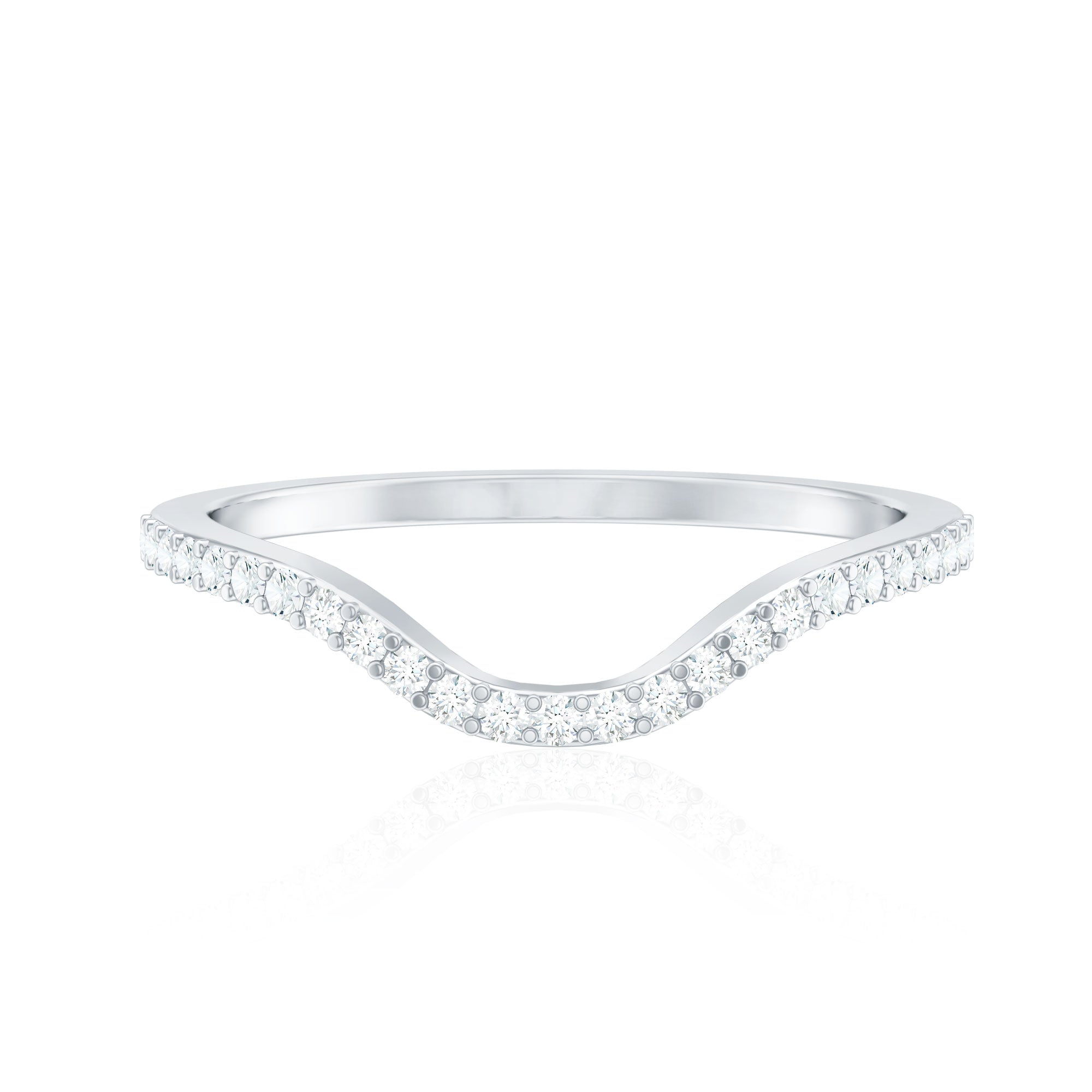 Natural Diamond Curved Enhancer Ring with Certificate Natural - ( HI-SI ) - Rosec Jewels