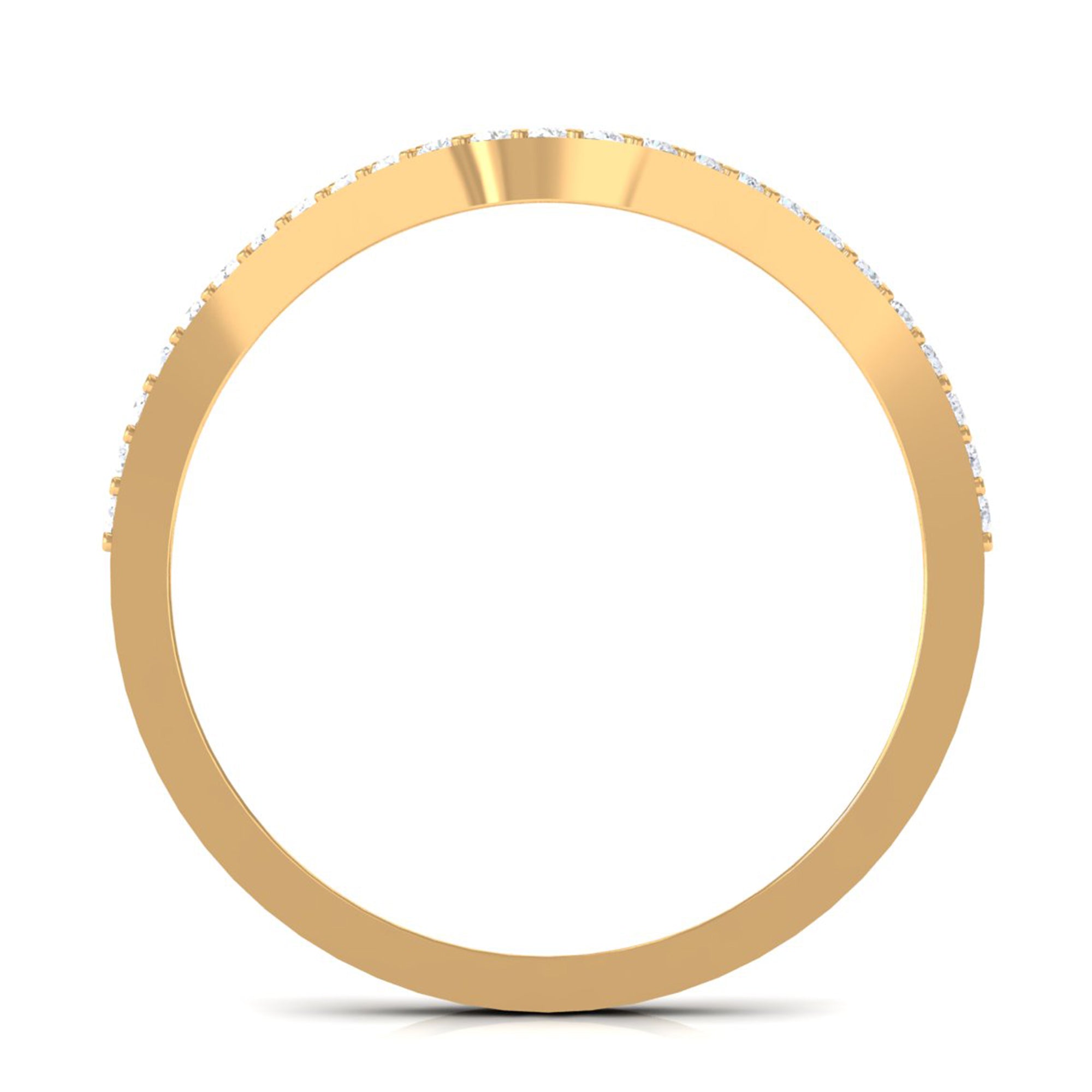 Natural Diamond Curved Enhancer Ring with Certificate Natural - ( HI-SI ) - Rosec Jewels