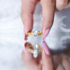 1 Carat Moissanite Marquise Engagement Ring with Leaf Engraved Shank D-VS1 - Rosec Jewels