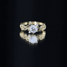 Lab Grown Diamond Art Deco Engagement Ring Lab - ( EF-VS ) - Rosec Jewels