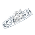 Lab Grown Diamond Art Deco Engagement Ring Lab - ( EF-VS ) - Rosec Jewels