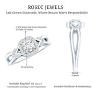 Lab Grown Diamond Halo Engagement Ring Lab - ( EF-VS ) - Rosec Jewels