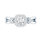 Lab Grown Diamond Halo Engagement Ring Lab - ( EF-VS ) - Rosec Jewels