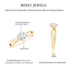 Rosec Jewels-Lab Grown Diamond Solitaire Splt Shank Engagement Ring