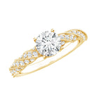 Round Shape Lab Grown Diamond Solitaire Engagement Ring Lab - ( EF-VS ) - Rosec Jewels