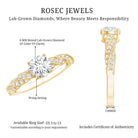 Round Shape Lab Grown Diamond Solitaire Engagement Ring Lab - ( EF-VS ) - Rosec Jewels