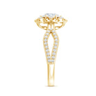 Nature Inspired Lab Grown Diamond Engagement Ring Lab - ( EF-VS ) - Rosec Jewels