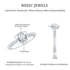 Certified Lab Grown Diamond Flower Promise Ring Lab - ( EF-VS ) - Rosec Jewels