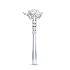 Certified Lab Grown Diamond Flower Promise Ring Lab - ( EF-VS ) - Rosec Jewels