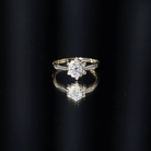 Certified Lab Grown Diamond Floral Engagement Ring for Women Lab - ( EF-VS ) - Rosec Jewels