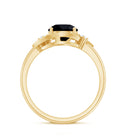 2 Carat Lab Grown Black and White Diamond Engagement Ring for Women AAAA ( Synthetic ) - Rosec Jewels