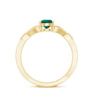 Pear Shape Lab Grown Emerald Teardrop Engagement Ring With Diamond AAAA - Rosec Jewels