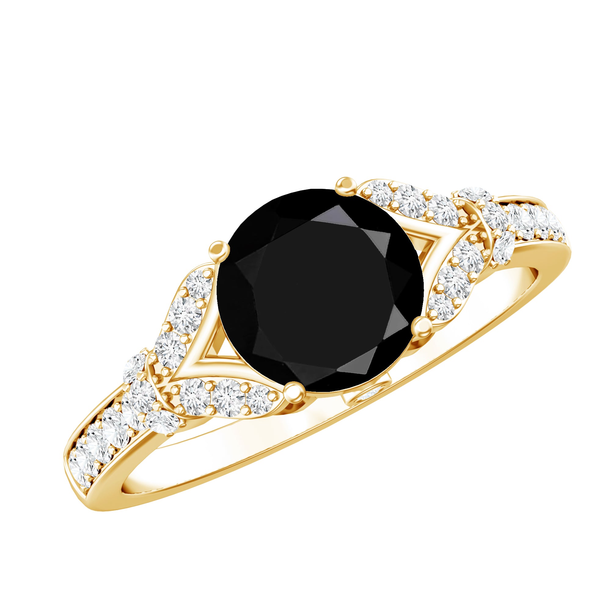 Rosec Jewels-Lab Grown Black Diamond Solitaire Engagement Ring