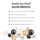 Round South Sea Pearl Leaf Pendant with Moissanite South Sea Pearl - ( AAA ) - Quality - Rosec Jewels