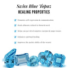 Swiss Blue Topaz Flower Bridal Stud Earrings with Diamond Swiss Blue Topaz - ( AAA ) - Quality - Rosec Jewels