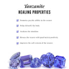 Classic Tanzanite and Diamond Half Eternity Band Ring Tanzanite - ( AAA ) - Quality - Rosec Jewels