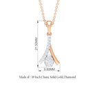 Rosec Jewels-Modern Round Cut Diamond Pendant Necklace