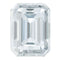 Emerald Cut Moissanite Solitaire Engagement Ring in Bezel Setting
