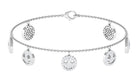 2 CT Zircon Cute Smiley Face Charm Chain Bracelet Zircon - ( AAAA ) - Quality - Rosec Jewels