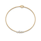 1/2 CT Cubic Zirconia Cluster Chain Bracelet in Gold Zircon - ( AAAA ) - Quality - Rosec Jewels