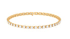 Round Shape Cubic Zirconia Tennis Bracelet Zircon - ( AAAA ) - Quality - Rosec Jewels