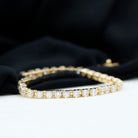 Round Shape Cubic Zirconia Tennis Bracelet Zircon - ( AAAA ) - Quality - Rosec Jewels