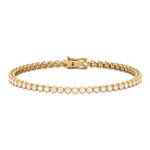 2.25 CT Bezel Set Cubic Zirconia Tennis Bracelet in Gold Zircon - ( AAAA ) - Quality - Rosec Jewels