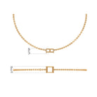 5 MM Princess Cut Garnet Solitaire Chain Bracelet Garnet - ( AAA ) - Quality - Rosec Jewels