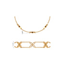 3.5 CT Marquise Fire Opal Flower Gold Double Chain Bracelet Fire Opal - ( AAA ) - Quality - Rosec Jewels