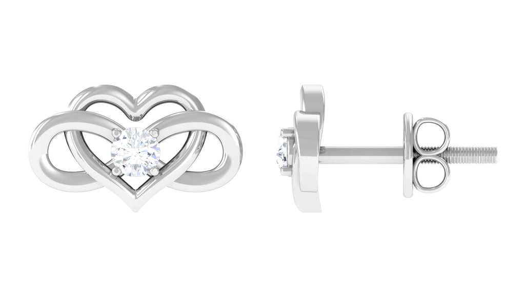 Diamond Infinity Heart Earrings For Women