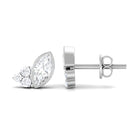 Marquise and Round Cut Certified Zircon Cluster Stud Earrings Zircon - ( AAAA ) - Quality - Rosec Jewels