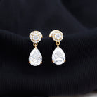 3 CT Classic Zircon Bridal Drop Earrings Zircon - ( AAAA ) - Quality - Rosec Jewels