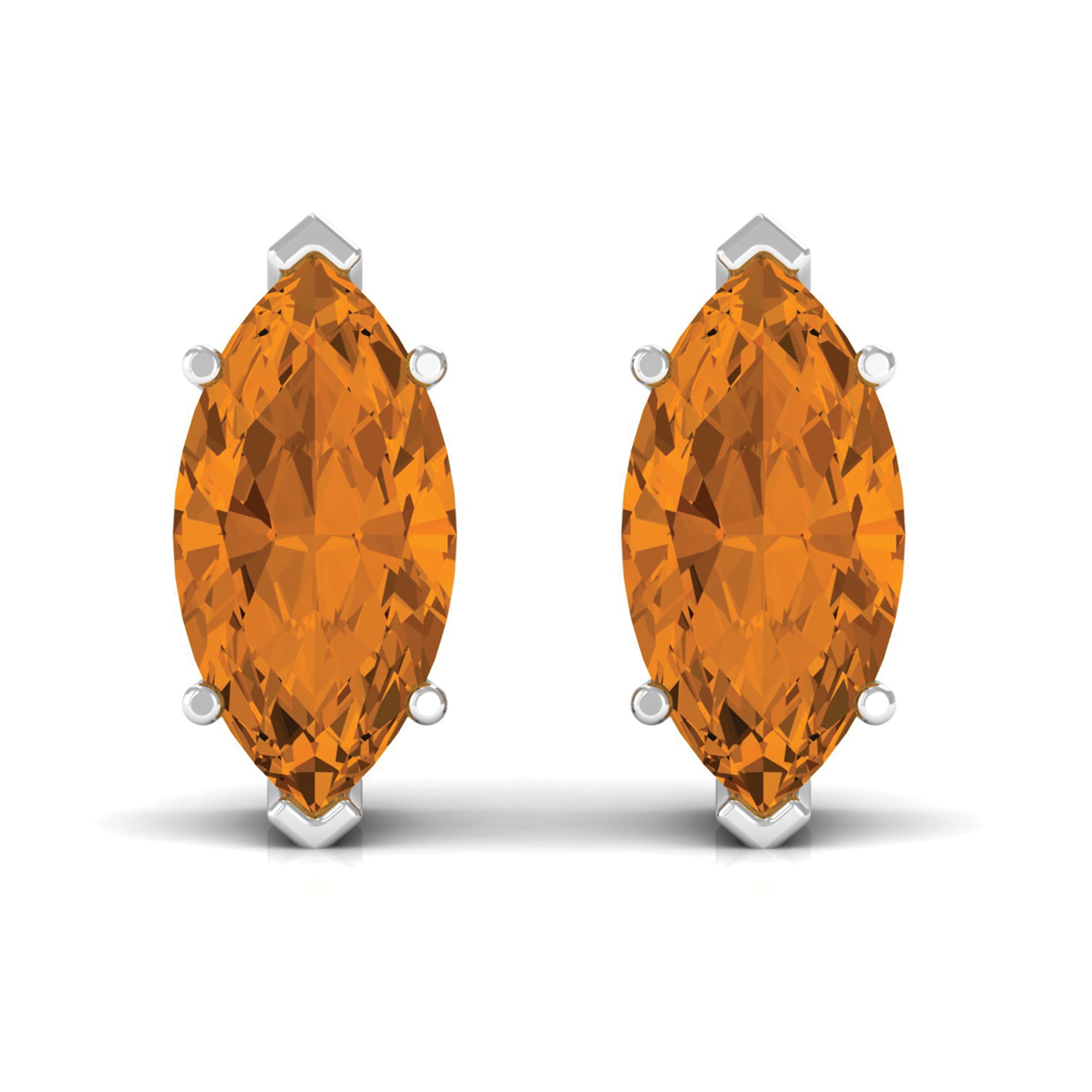 1 CT Marquise Cut Citrine Stud Earrings Citrine - ( AAA ) - Quality - Rosec Jewels