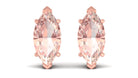 4X8 MM Marquise Cut Morganite Solitaire Stud Earrings Morganite - ( AAA ) - Quality - Rosec Jewels