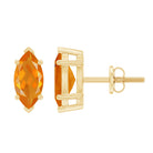 Simple Marquise Solitaire Stud Earrings with Fire Opal Fire Opal - ( AAA ) - Quality - Rosec Jewels
