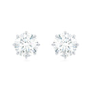 1 CT Claw Set Solitaire Moissanite Round Stud Earrings Moissanite - ( D-VS1 ) - Color and Clarity - Rosec Jewels