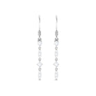 Certified Moissanite Simple Dangle Earrings with Fish Hook Moissanite - ( D-VS1 ) - Color and Clarity - Rosec Jewels