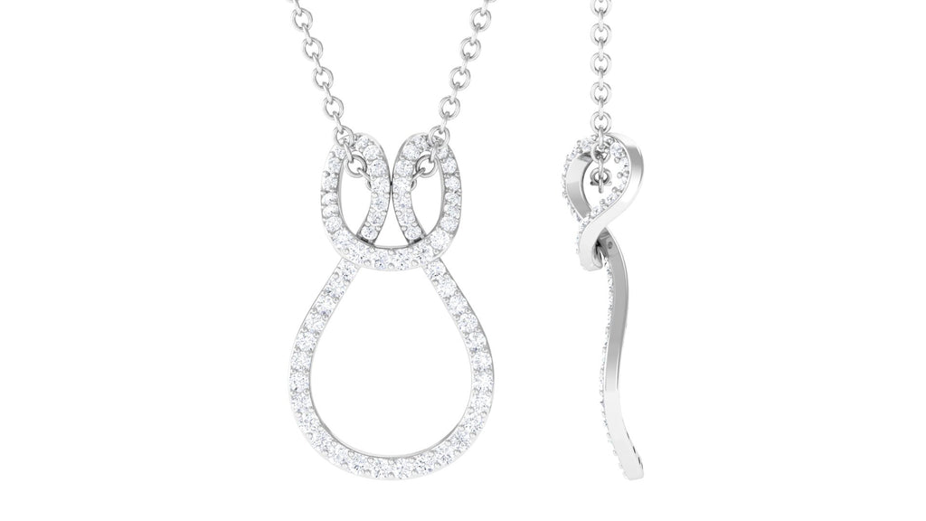 Certified Moissanite Twisted Infinity Pendant Necklace