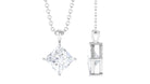 1 CT Princess Cut Moissanite Solitaire Pendant Necklace For Women Moissanite - ( D-VS1 ) - Color and Clarity - Rosec Jewels