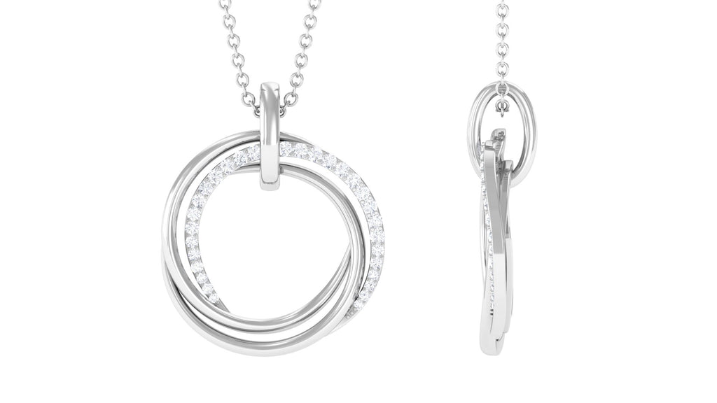 1/4 CT Modern Eternity Pendant Necklace with Diamond