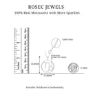 Certified Moissanite Capricorn Zodiac Sign Pendant Necklace Moissanite - ( D-VS1 ) - Color and Clarity - Rosec Jewels