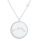 Certified Moissanite Aries Zodiac Pendant Necklace Moissanite - ( D-VS1 ) - Color and Clarity - Rosec Jewels