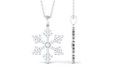 Certified Moissanite Frozen Snowflake Pendant in Gold Moissanite - ( D-VS1 ) - Color and Clarity - Rosec Jewels